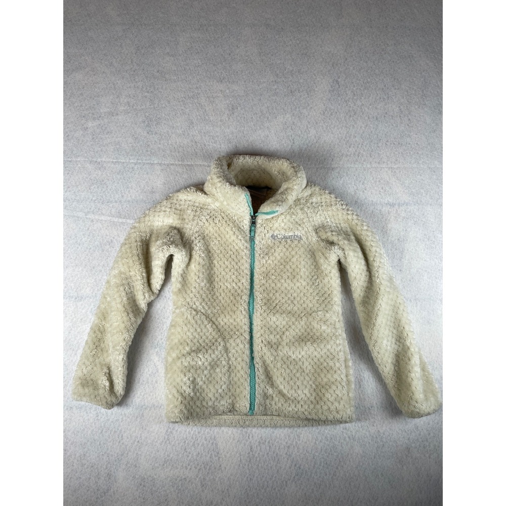 Columbia Kids Fleece Full Zip Cozy Fireside Sherpa Jacket White/Cream Size S‎